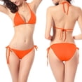 thumbnail image 1 of ylioge Womens Swimsuits Bikini Sets Two-Piece Solid Thongs Bathing Suits, 1 of 8