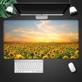 thumbnail image 5 of Large Mouse Pad 31.4 x 15.7inches 3mm XXL Extended Gaming Mouse Pad Mat with Non-Slip Base Stitched Mousepad for Computer,Office,Keyboard and Laptop-Evening Sunflower，Waterproof Desk Mat, 5 of 5