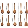 thumbnail image 2 of Wooden Spoons for Cooking,10 Pcs Natural Teak Wooden Kitchen Utensils Set Wooden Utensils for Cooking Wooden Cooking Utensils Wooden Spatulas for Cooking, 2 of 6