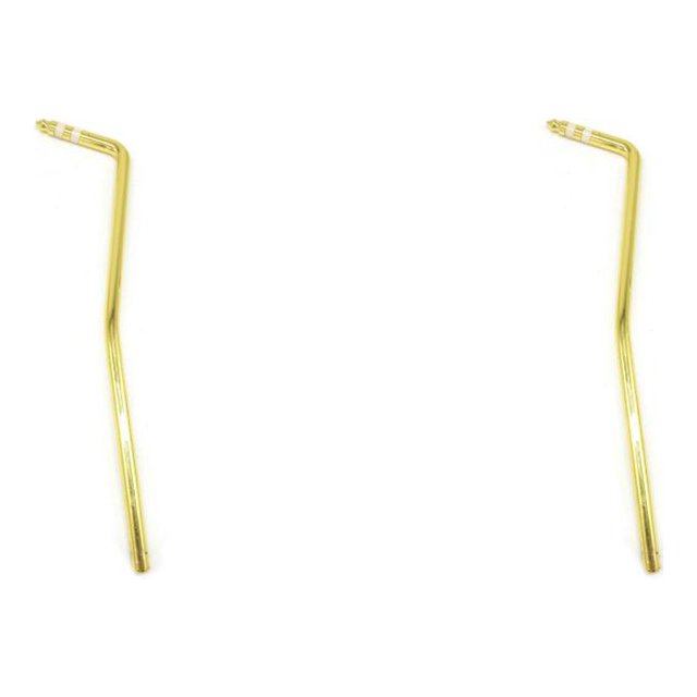 Baohd Electric Guitar Rocker Double Tremolo Rod Rustproof Bend Head Crank Handle Vibrato Am for Thump Stick Replacement Parts Gold 2Set