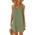 thumbnail image 2 of Pompotops Robe de Plage pour Femme, Paréo de Bikini, Tenue de Plage, Décontractée, Vacances, Courte, d'Été, Dos Nu, 2 of 7