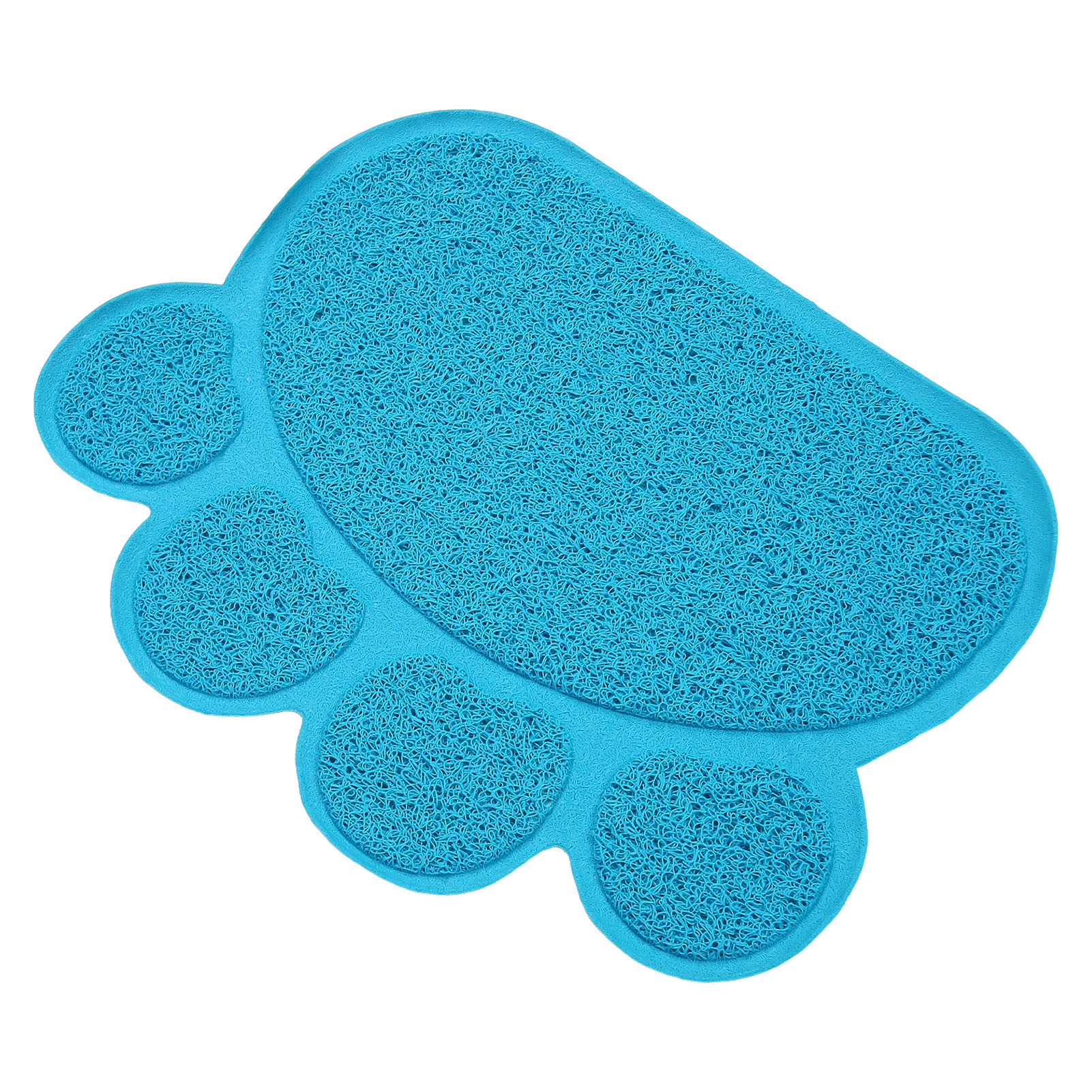 Tapis de Litière pour Chat Antidérapant Imperméable en Forme de Patte Douce en PVC pour Sol Intérieur