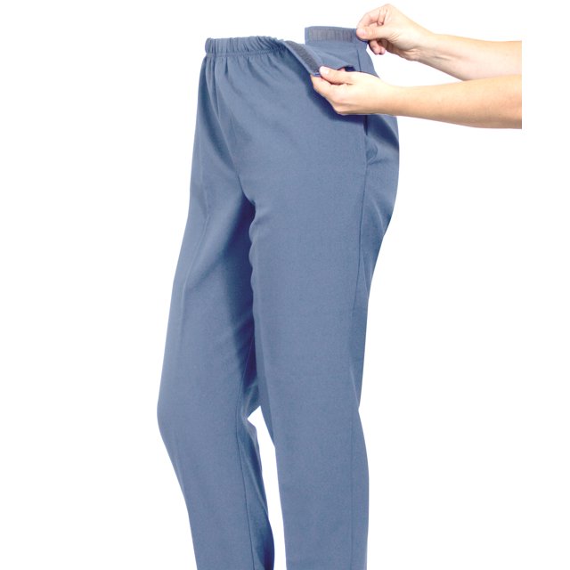 Silverts Women Open Side Gab Pant, 2XL Plus Size, Placid Blue