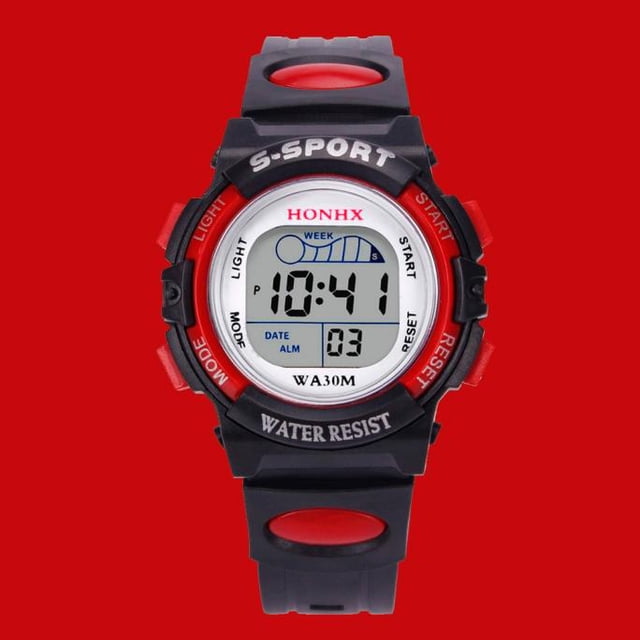 Cameland Children Boys Digital LED Sports Watch Kids Alarm Date Watch Gift RD