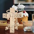 thumbnail image 3 of [CLEARANCE]Wooden Easter Door Hanger Hand Carved Cross Hanging Wall Sign Religious Spring Door Hanger Decoration Easter Christian Decoration Lightweight Rustic Cross Easter Sign Decor, 3 of 6