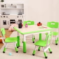 thumbnail image 1 of Kids Table and Chairs Set, Height Adjustable Desk With 4 Seats for Ages 2-10,Arts & Crafts Table,Graffiti Desktop, Non-Slip Legs, Max 300lbs, Children Multi-Activity Table for Classrooms,Daycares,Home, 1 of 9