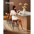 thumbnail image 3 of VASAGLE EKHO Collection - Bar Stools Set of 2, Swivel Counter Bar Stools with Backs, Synthetic Leather with Stitching, Mid-Century Modern, 25.6'' Tall, 3 of 6