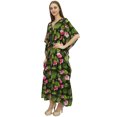 thumbnail image 3 of Bimba Women's Long Black Designer Drawstring Waist Kimono Cover Up Kaftan-20, 3 of 6