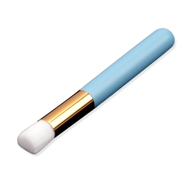 Unatoiry Lash Shampoo for Lash Extensions Nose Brushes Acrylic Handle for Skin Care blue flat head 1Set