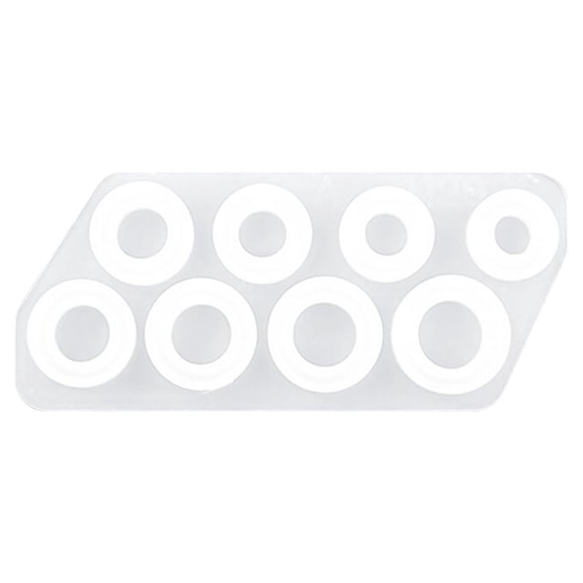 CEHVOM DIY Crystal Epoxy Ring Mold Flat Curved Dry Flower Mirror Ring Silicone Mold