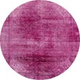 thumbnail image 1 of Ahgly Company Tapis d'Intérieur Ronds Abstraits Oriental Rose Vif, 5 Pieds Rond, 1 of 6