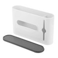 thumbnail image 1 of Grocery Bag Dispenser, Plastic ABS Trash Bag Holder Visible Window Waterproof Dustproof  For Office White, 1 of 8