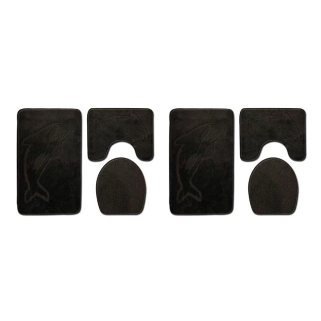 Baohd 3pieces Multi-functional Non-Slip Chenille Bath Rug Any Bathroom Eco-friendly PJ210831-A004 2Set