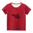 thumbnail image 4 of Qertyioot T-Shirts pour Enfants Manches Courtes T-Shirt Graphique Col Rond Crop Top pour Filles et Garçons de 3 à 14 Ans T-Shirt Tee Enfants S10 et Moins, 4 of 4