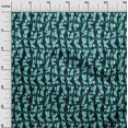 thumbnail image 3 of oneOone Silk Tabby Turquoise Green Fabric Abstract Craft Projects Decor Fabric Printed By The Yard 42 Inch Wide, 3 of 4