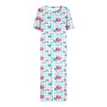 thumbnail image 4 of Été jusqu'à 65 % de Rabais Iumwxz Tenues de Pyjama Décontractées et Fluides Tenues d'Été Mignonnes pour Femmes Imprimé Cœur Col Rond Manches Courtes Taille Élastique Ensembles Pantalon Court pour Dames Fête d'Anniversaire, 4 of 6