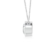 thumbnail image 2 of Angara Collier en Diamant Naturel - Collier Solitaire en Diamant Rond Serti Clos en Platine pour Femmes, 2 of 10