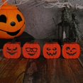 thumbnail image 3 of Halloween Jack-o‘-lantern Portable Pumpkin Bucket Covered Candy Jar Luminous, 3 of 5