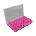 thumbnail image 2 of Gospire Small 28 Grids Box Clear Plastic Jewelry Craft Storage Container Painting Embroidery Diy Art Craft Accessory Organizer Case (Colorful),White Storage Case, 2 of 5