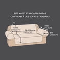thumbnail image 3 of Housse de sofa 3 pièces en tissu bouclette SmartFit, chocolat, 3 of 6