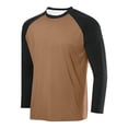 thumbnail image 1 of LOVZFMLL Men's Shirts, Colorblock Classic Fashion Crew Neck T-Shirts, Casual Essential Versatile Pullover, Relaxed Fit Fall Clothes, 1 of 2