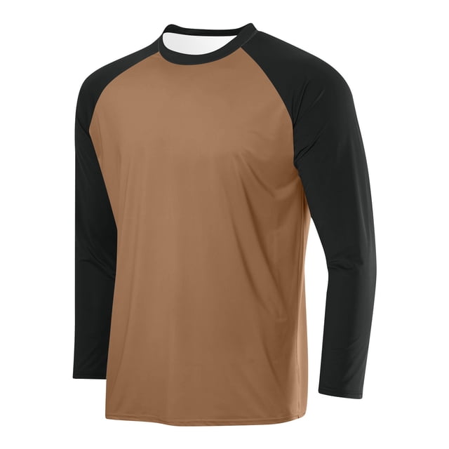 LOVZFMLL Men's Shirts, Colorblock Classic Fashion Crew Neck T-Shirts, Casual Essential Versatile Pullover, Relaxed Fit Fall Clothes