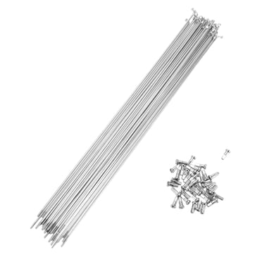 Unique Bargains Bike Bicycle Spokes 14G 290MM Mountain Bike Spokes carbon steel Silver 36Pcs
