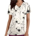 thumbnail image 1 of Pisexur Womens Scrub Tops Boasting Colorful Floral Prints Along With Short Sleeve Scrub Tops Suitable for Nursing Uniforms With Convenient Pockets, 1 of 4
