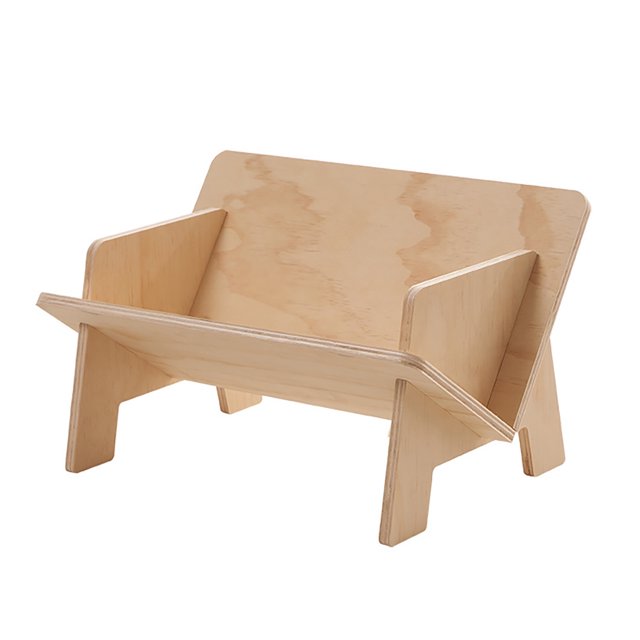 Bibliothèque Inclinée en Bois Support Triangulaire en Forme de V Polissage Fin pour Bureau Dortoir