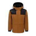 thumbnail image 1 of RXIRUCGD USB Intelligent Constant Temperature Heated Windproof Plus Size Coat For Men And Women Winter 4 Heated Jacket Coat( Brown, Size:L ), 1 of 3