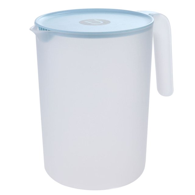 Miangastore 1 Pce Pichet à Boisson en Plastique 2000 ml Résistant à la Chaleur Pichet d'Eau Froide Pichet à Jus avec Poignée (Bleu)