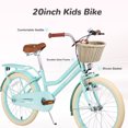 thumbnail image 4 of Couleurs Multiples, Vélo pour Filles avec Panier pour Enfants de 7 à 10 Ans, Roue de 20 Pouces, Roues Stabilisatrices Non Incluses, 4 of 5