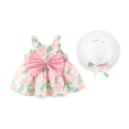 thumbnail image 3 of Robe Bébé Fille Sans Manches Robe Tutu Bébé Robes d'Été pour Filles avec Chapeaux 2 Pcs Tenues pour Nourrisson 1-2 Ans, 3 of 3