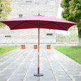 thumbnail image 2 of Outsunny 7’x10’ Wooden Rectangle Patio Umbrella, 2 of 3