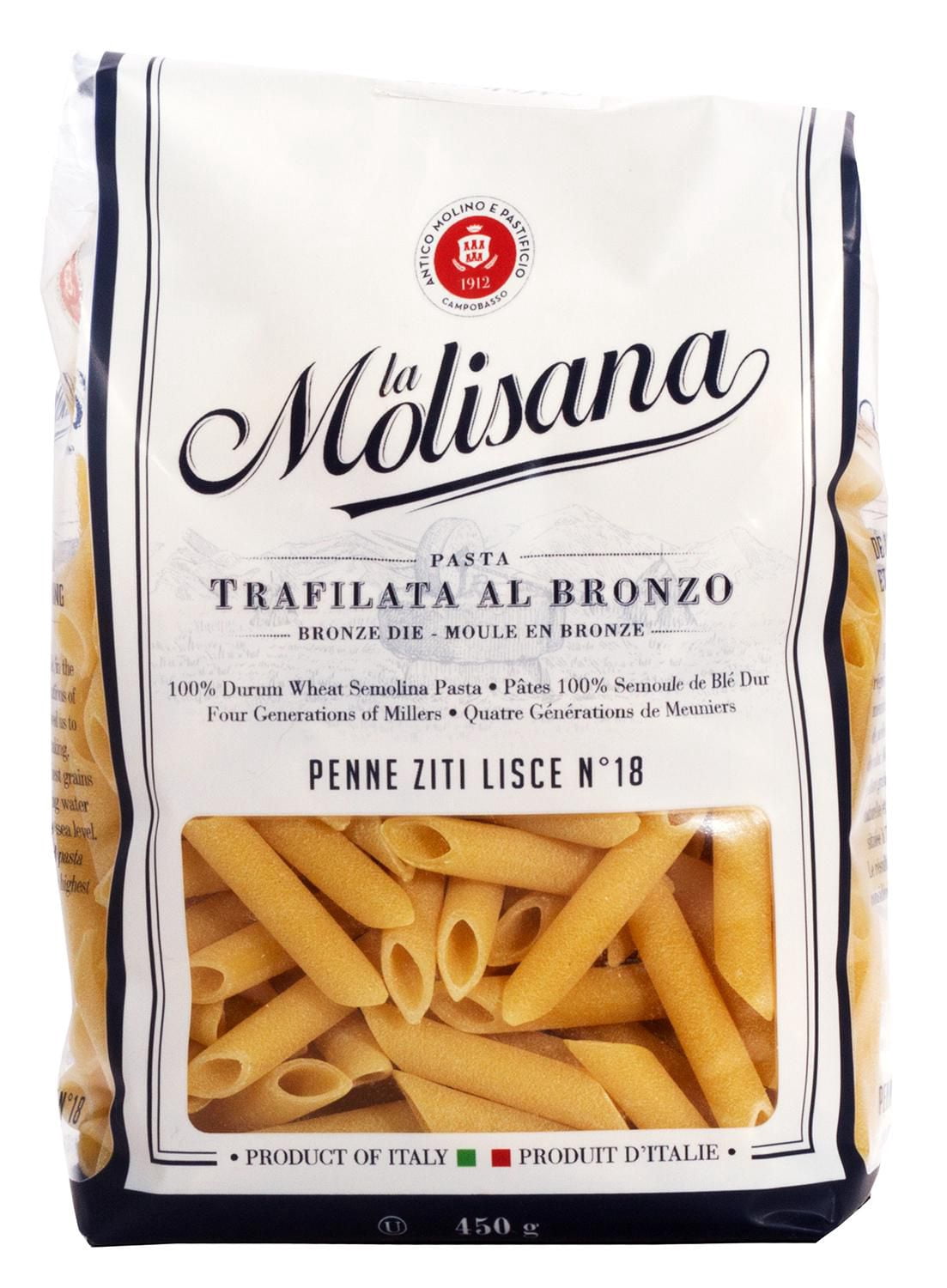 La Molisana Penne Ziti Lisce Pasta N.18, 450g