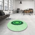 thumbnail image 4 of Ahgly Tapis Rectangulaire Lavable en Machine Intérieur Transitionnel Vert Clair, 3 Pieds x 5 Pieds, 4 of 7