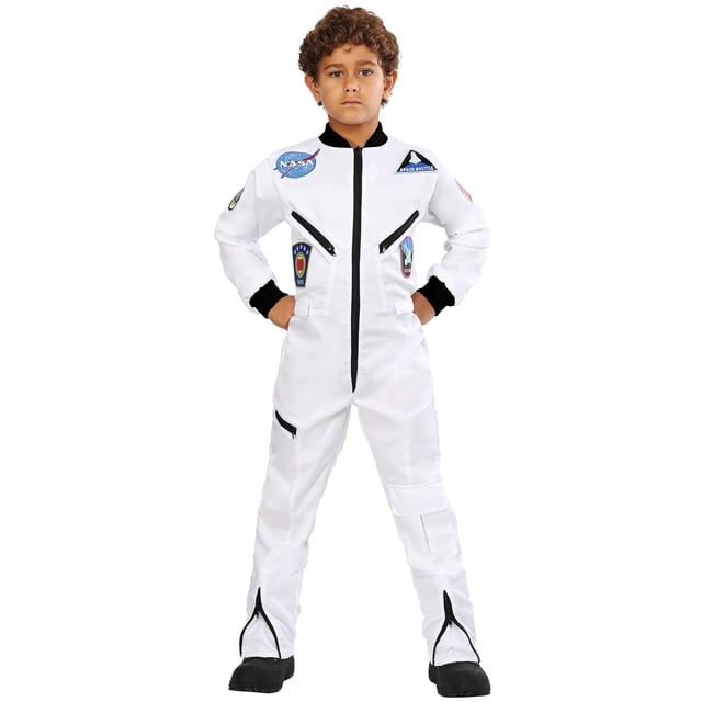 Child White Astronaut Jumpsuit Costume
