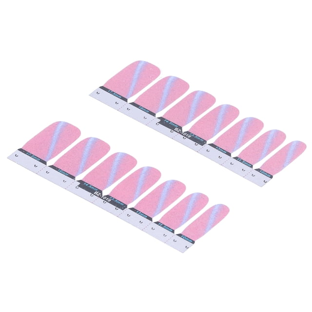 Adhesive Nail Wraps, Fashionable Nail Polish Strip Charming with 14pcs for Salons