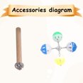 thumbnail image 4 of Halinfer Bird Stand Perch Toy with Rotating Balls, Small Bird Toy for Parakeet, Parrots, Cockatiels, Budgies, Budgerigars, Parrotlets, Lovebirds, Ringnecks, Conures, 4 of 7