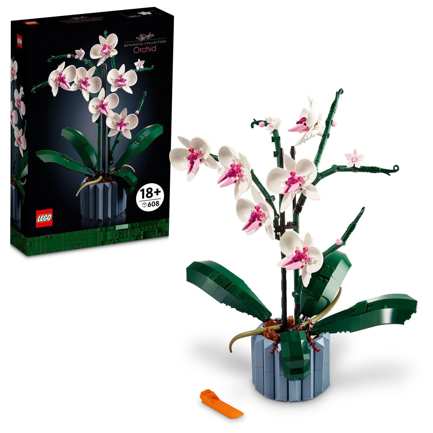 LEGO Botanicals Orchid - Artificial, Fake Indoor Flowers Building Set for Home, Kitchen, Desk Decoration, Adults Ages 18+ - Birthday or Anniversary Gift Idea - 10311