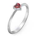 thumbnail image 3 of Heart Birthstone Ring - Garnet (January), 3 of 6