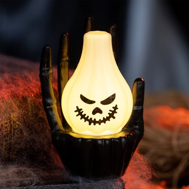 Multicolor Halloween Led Ghost Hand Night Light Battery Operated Flameless Candle Decor Pumpkin Light Spooky Decorations 4.13 X 2.76 X 2.36 Inches Indoor Outdoor Party Decoration
