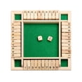 thumbnail image 2 of BotaniNest Traditional Four Sided Wooden 10 Number Pub Bar Board Dice Game For Shut the Box, 2 of 2