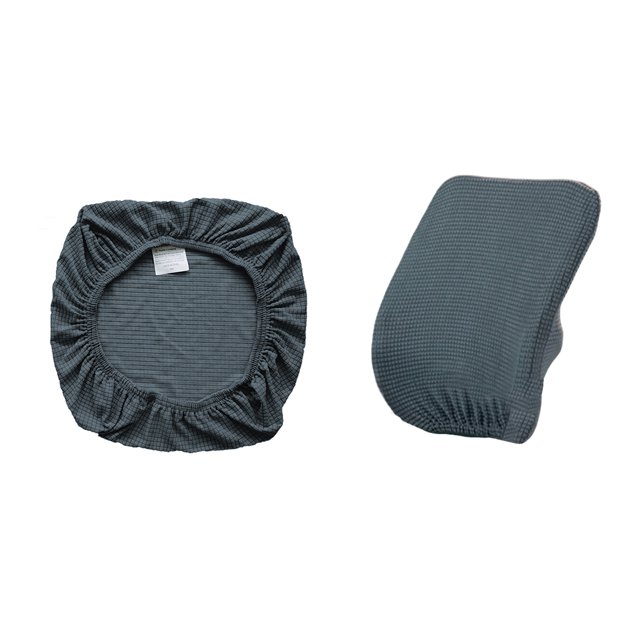 kurtrusly Chair Cover Slipcover Stretch Seat Computer Protection Set Anti-Dirty Thicken Solid Home Wedding Universal Decoration Dark Gray/Set 1Set