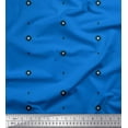 thumbnail image 1 of Soimoi Blue Rayon Crepe Fabric Butidar Jamdani Print Fabric by the Yard 46 Inch Wide, 1 of 1