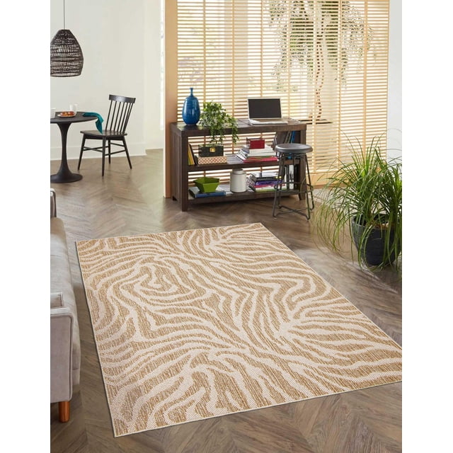 Tapis ECARPET Style Jute pour Chambre à Coucher, Salon, Salle à Manger Collection Zendaya