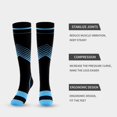 thumbnail image 2 of 6 Paires de Bas de Compression pour Femmes Hommes Circulation 20-30 mmHg Bas de Compression pour Course Infirmière Enflure Voyage Vol, 2 of 6
