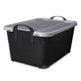 thumbnail image 2 of Life Story 55 Qt Stackable Storage Bin, Heavy Duty Lidded Container, Black/Gray, 6 Pack, 2 of 9