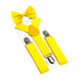 thumbnail image 1 of TISHITA Bretelles pour Enfants Nœud Ajustable Orthèse en Y pour Costume de Danse de Mariage Jaune, 1 of 8