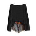 thumbnail image 1 of WZXFASHION Chandail en Tricot pour Femmes, Mode, Manches Longues, Col Rond, Blouse, Couche Chaude d'Hiver, Haut, Quotidien, Sorties, Chemises, Solde, Liquidation, 2025, Chandail de designer, 1 of 3